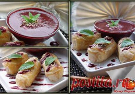 Банановые роллы с ягодным соусом рецепт на KashuVarim.ru