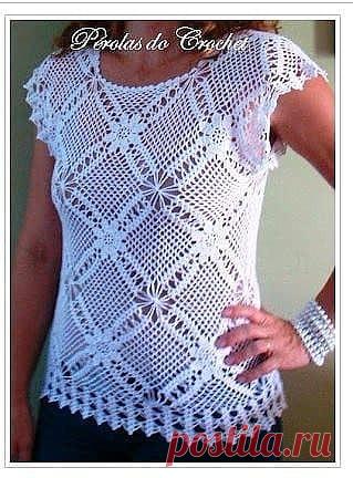 Эффектный топик из ажурных мотивов