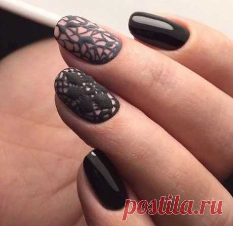 Модный кружевной маникюр 2018-2019, маникюр с кружевом, ажурный маникюр, фото | GlamAdvice