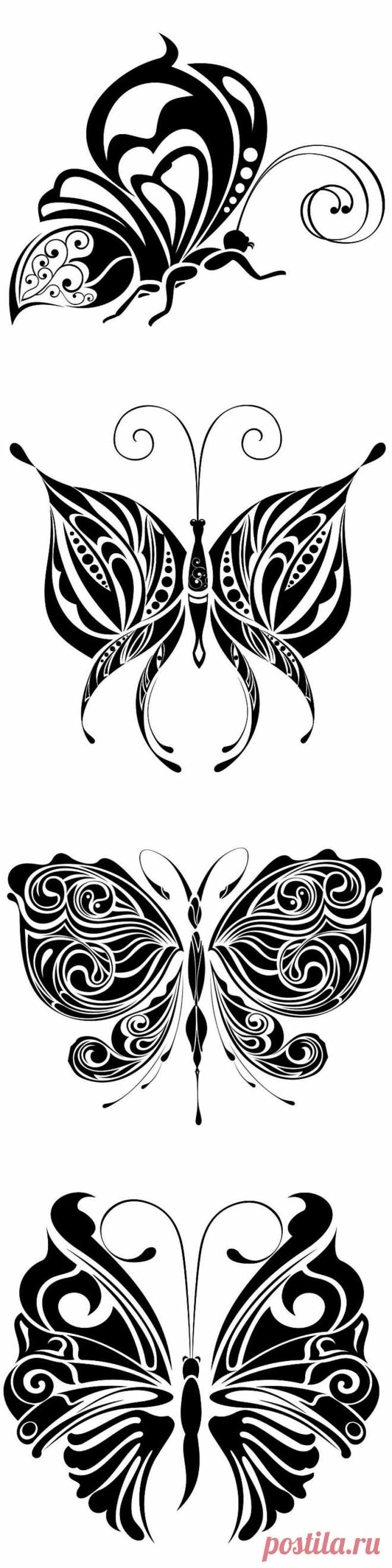 Бабочки (чёрно-белое)..