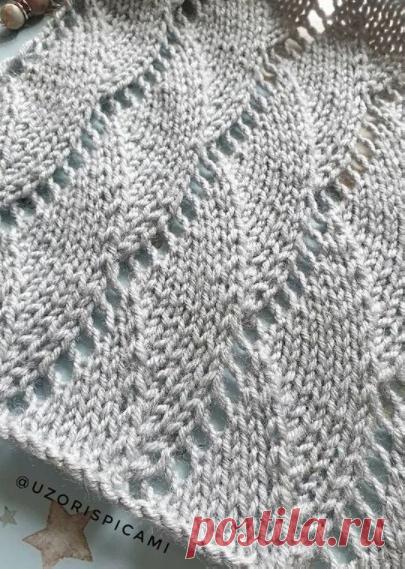Узор спицами "Ракушка"