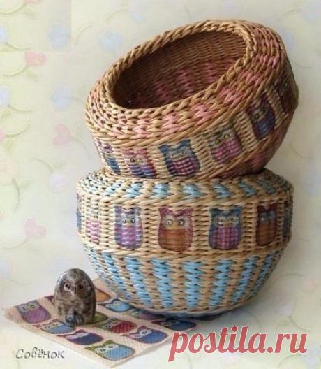 Плетем корзинку из газетных трубочек. Мастер-класс - Путь к истинной себе