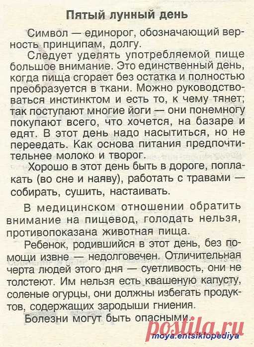 05 лунный день
