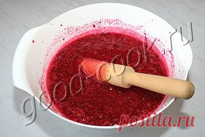 малина, перетертая с сахаром, рецепт приготовления