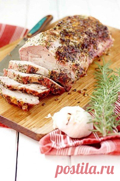 Как приготовить свиная вырезка с чесноком и розмарином - рецепт, ингридиенты и фотографии