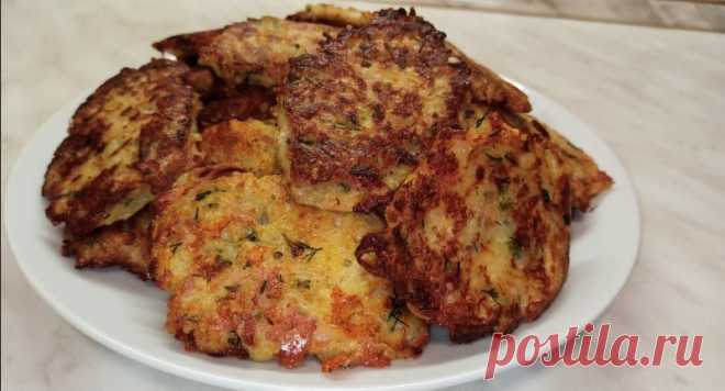 Быстро, просто и очень вкусно! Драники с сыром и ветчиной