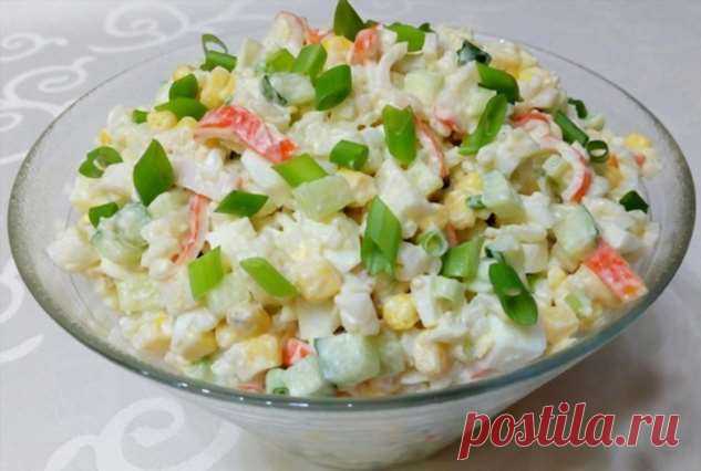 Закуски и салаты с крабовыми палочками | Офигенная