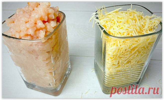 Стакана фарша + стакан сыра - готовим сырный рулет с курицей!