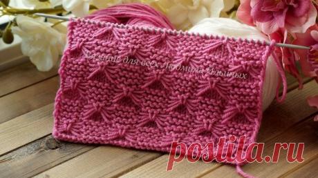 Бабочки сочетании с платочной вязкой. Узор спицами. | Вязание для всех Людмила Ильиных | Яндекс Дзен