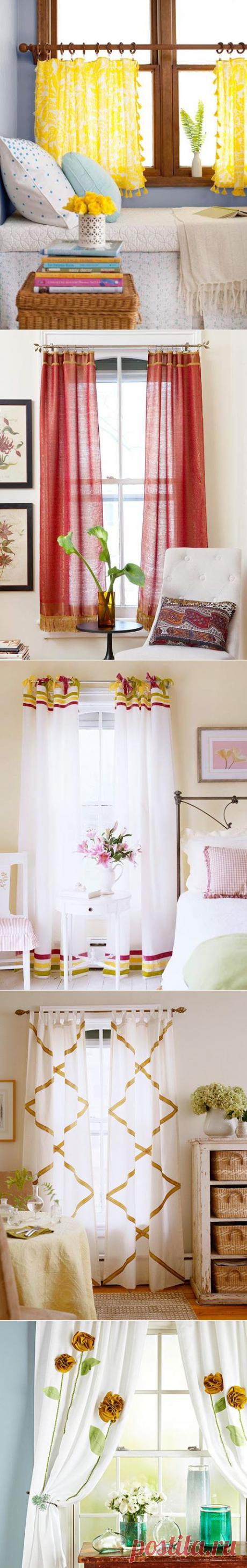 (+1) - Идеи самодельных штор | УЮТНЫЙ ДОМ | советы