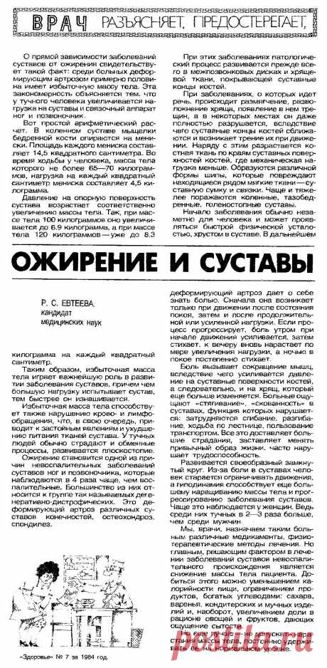 Ожирение и суставы