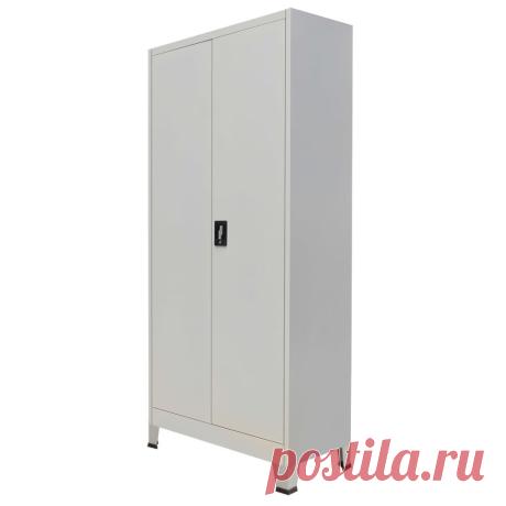 vidaXL Oceľová šatňová skrinka s 2 dverami, 90x40x180 cm, šedá | vidaXL.sk