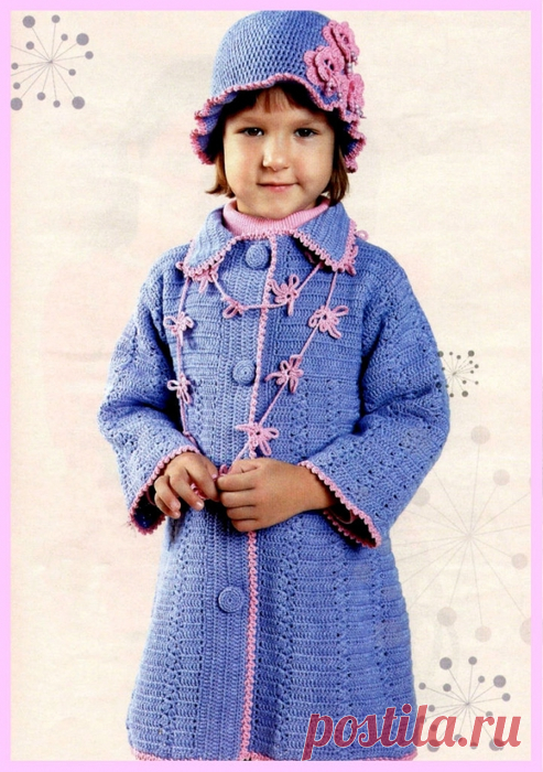Пальто шапочка и шарфик для девочки