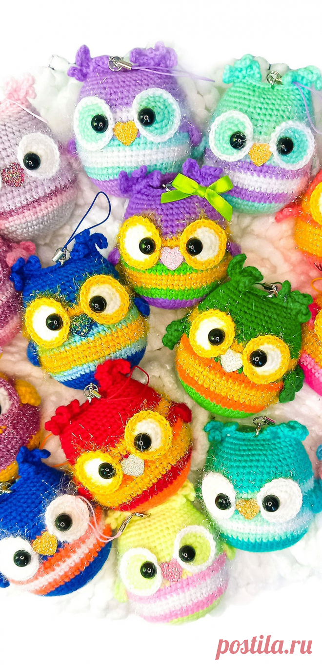 PDF Совушка крючком. FREE crochet pattern; Аmigurumi toy patterns. Амигуруми схемы и описания на русском. Вязаные игрушки и поделки своими руками #amimore - сова, совушка, маленький совёнок, птица, птичка.