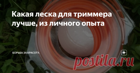 Какая леска для триммера лучше, из личного опыта