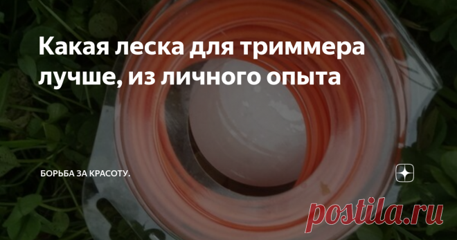 Какая леска для триммера лучше, из личного опыта