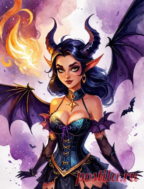 Ведьма-суккуб в Тени Мира. stable diffusion - Stable Diffusion 1.5 / SDXL примеры промтов - Форум ИИ о нейросетях - Yes Ai