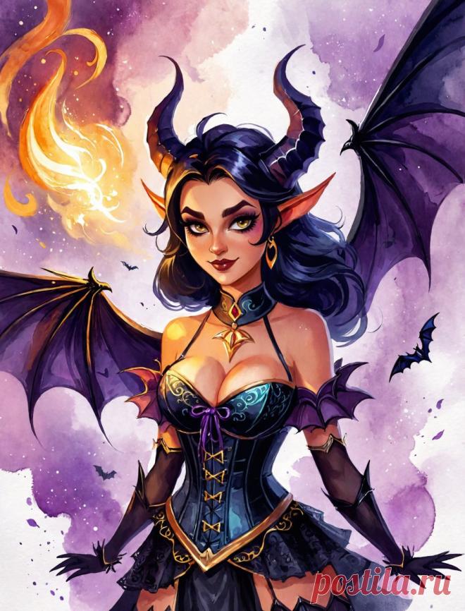 Ведьма-суккуб в Тени Мира. stable diffusion - Stable Diffusion 1.5 / SDXL примеры промтов - Форум ИИ о нейросетях - Yes Ai