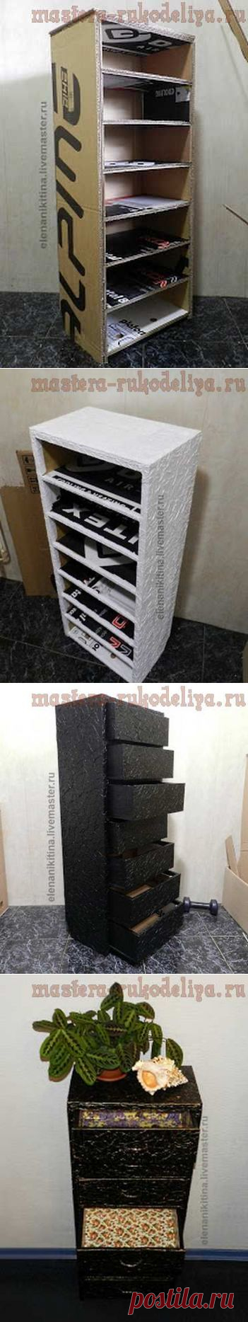 Мастер-класс по картонажу: Высокий комод