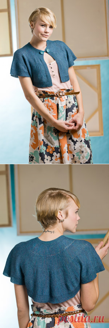 Накидка спицами Starboard из Knitscene 2011 summer!