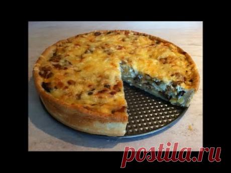 Лоранский пирог с курицей и грибами