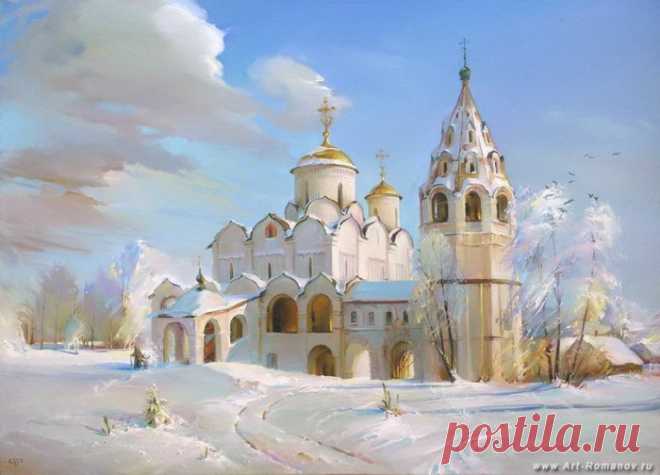 Зимние пейзажи художника Романа Романова