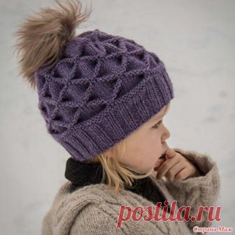 ​Шапочка, вязанная узором 