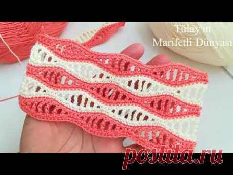 Harika Tığ İşi Örgü Modeli Anlatımı 🎉 knitting crochet tejer