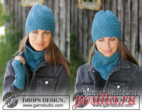 Комплект из шапки, снуда и митенок Winter Twist