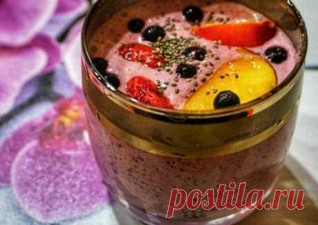 Ягодный смузи с чиа - пошаговый рецепт с фото. Автор рецепта Ольга . - Cookpad