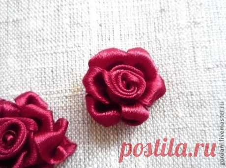 Роза.Вышивка лентами. - Ярмарка Мастеров - ручная работа, handmade