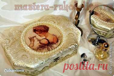 Мастер-класс по декупажу: Шкатулка "Незнакомка" | HandFun