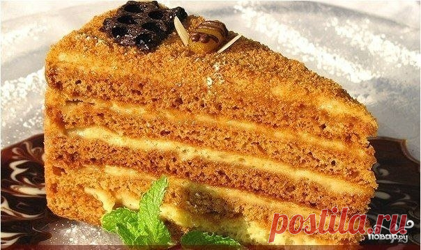 Медовый торт на скорую руку - пошаговый кулинарный рецепт с фото на Повар.ру