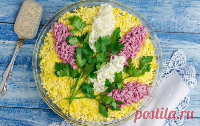 Мимоза - салат с картошкой, сардиной и плавленым сырком, его рецепт, фото и видео.