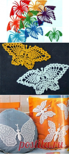 Взмах крыла - вязаные бабочки