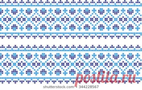 Vector de stock (libre de regalías) sobre Vector Embroidery Printing On Different Surfaces1062241328