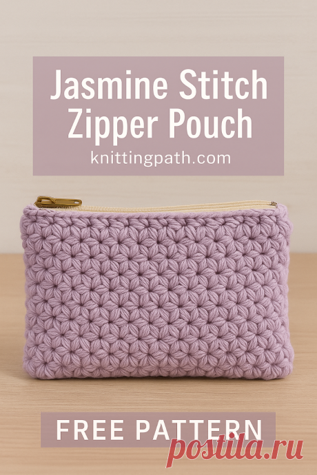 Jasmine Stitch Zipper Pouch Pattern (Free Pattern)