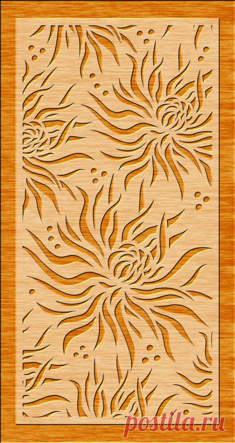 Floral Room Divider, Decorative Panel, Wall Hanging, Privacy Screen, Stencil, Laser, Cnc, Plasma, Cricut File Cdr, Svg, Dxf, Eps, Ai, Jpg