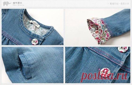 Шьем джинсовый плащик для девочки