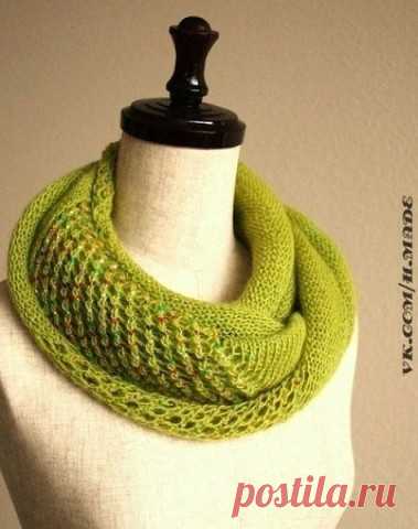 Эффектный снуд (Вязание спицами) | Журнал Вдохновение Рукодельницы