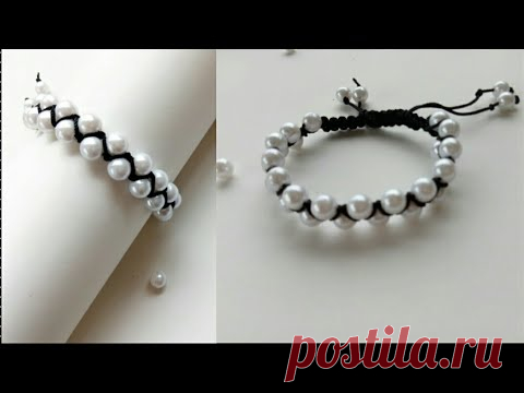 Bracelet/ Friendship bracelets/ How to make bracelets/friendship band/ Crossed bracelet with pearls