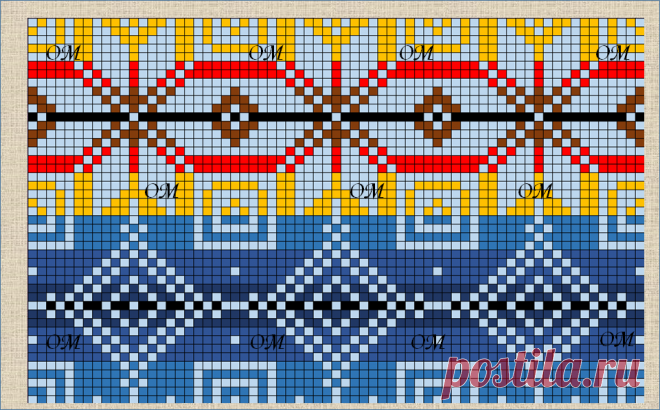 21 жаккардовая схема в стиле норвежских узоров | ЖАККАРДос | Яндекс Дзен