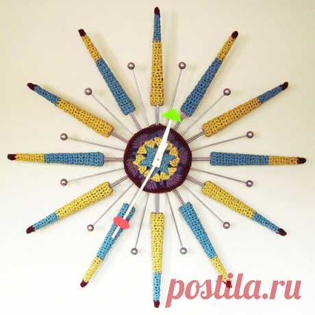 «Вязанные часы на стену!» — карточка пользователя Enigma418 в Яндекс.Коллекциях