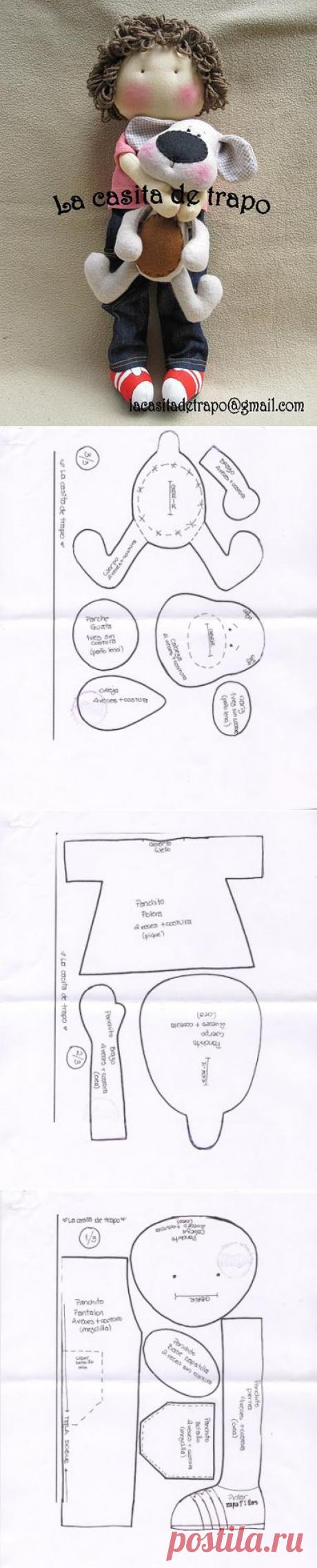 Как сшить мальчика с собакой. « Любимые подарки