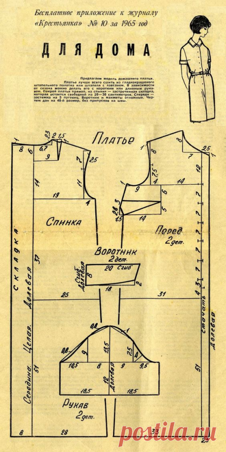 Ретро - выкройки платьев, классической формы 48 - 52 размера. | Юлия Жданова | Яндекс Дзен