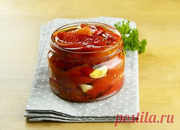 Запеченный перчик в масле - любимая заготовка на зиму