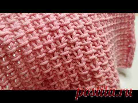 Классный двухсторонний узор спицами 