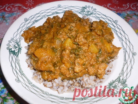 Подливка из тыквы и куриного фарша - кулинарный рецепт