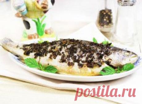 Запеченная рыба с мятой и лимоном