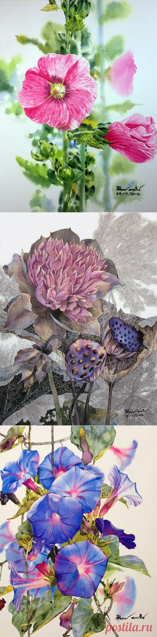 Художник - акварелист Ti Watercolor-Kitipong Maksin (Bangkok-Thailand ). Часть 1.